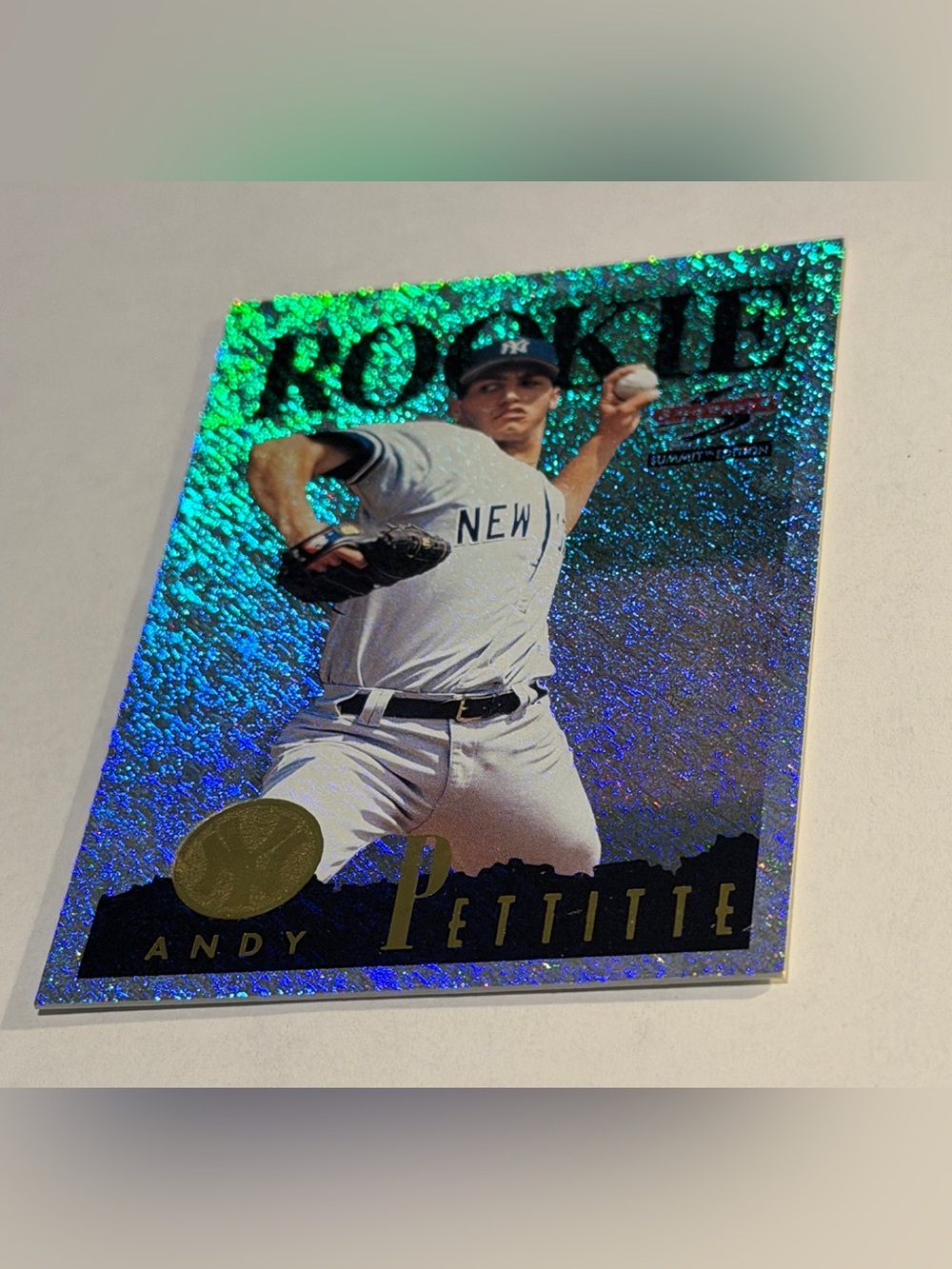 Andy Pettitte 1995 RC Rookie Score Summit Edition Sparkling Refractor Baseball - Picture 4 of 4